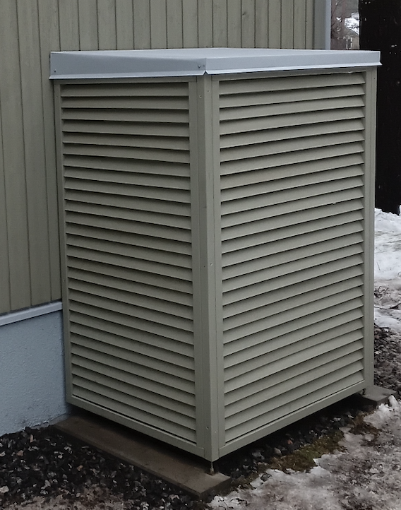 Konditsioneeri välisosa katte ehitus